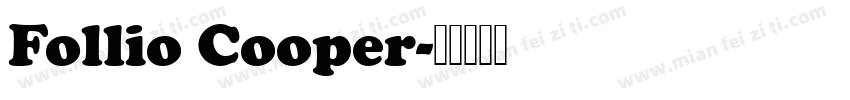 Follio Cooper字体转换